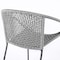 Armen Living Snack Indoor Outdoor Stackable Steel Dining Chair with Gray Rope, PK2 LCSNSIGRY - alternate 6